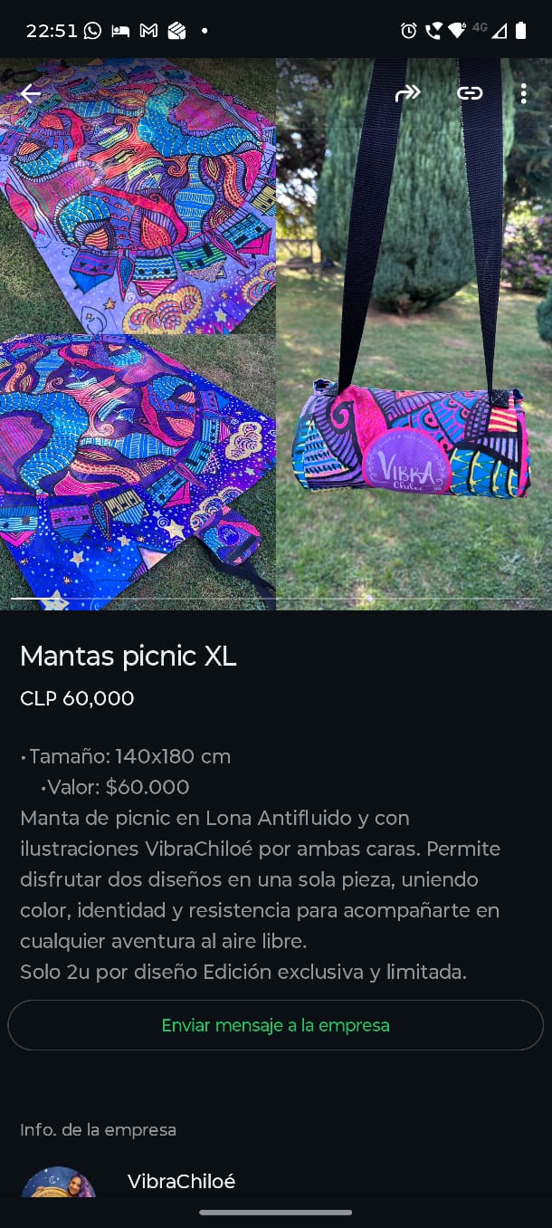 Manta de Picnic XL VibraChiloé